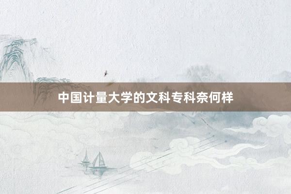 中国计量大学的文科专科奈何样